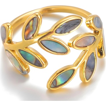 HARAHU Пръстен LE-38883 - Златен / Многоцветен / 57mm KP38883 (LE-38883)