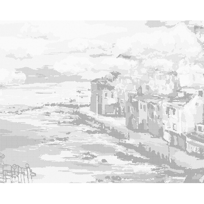 ZUTY Bodkovanie - MRAČIKY NAD MESTOM Rámovanie: bez rámu a bez vypnutia plátna, Rozmer: 40x50 cm