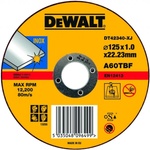 DEWALT диск за рязане на неръждаема стомана, плосък 125 x 2.1 x 22.23 мм DT42340Z (DT42340Z)