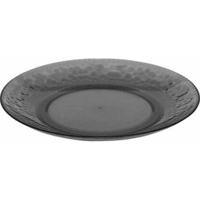 Plastový jídelní talíř Estiva 20 cm kulatý tmavě šedý do jídelny i na zahradu 5five