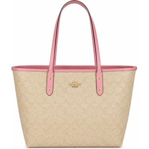 Coach Дамска чанта Coach Reversible City Tote, Розов крем (TRIM-5695-PINK)