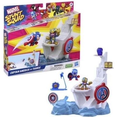 MARVEL AVENGERS STUNT FIGURE AND FEATURE hrací set 2 Captain America vs. Thanos