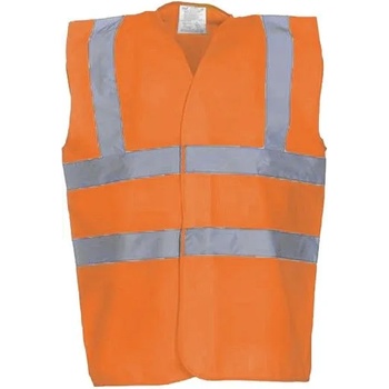 Image 1 of ProHand Светлоотразителен елек / Светлоотразителна жилетка / hi-vis / оранжев, 4 ленти, xl (yrm hi-vis 4-o-xl)