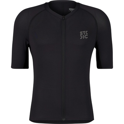 Stoic Мъжка фланелка с къс ръкав за колоездене Stoic DalslandSt. Gravel Jersey S/S Cycling jersey - Black (056-4252-0113)