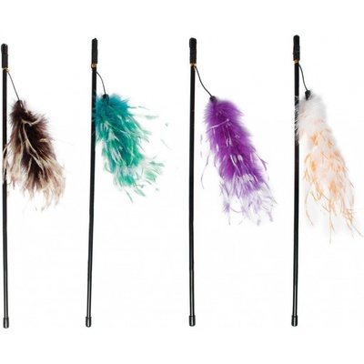 Karlie Hračka škádlítko pro kočky s pštrosím peřím 70cm