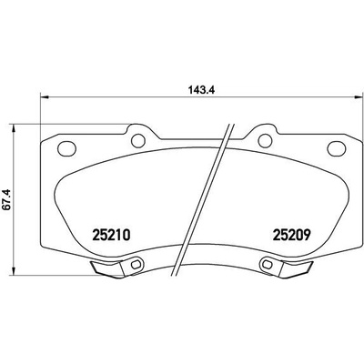 BREMBO Sada brzdových platničiek kotúčovej brzdy P83140