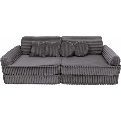 MeowBaby Churros detská modulárna pohovka Premium Jurassic Grey