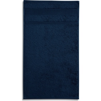 MALFINI Organic Ručník unisex bílá námořní modrá, 50 x 100 cm
