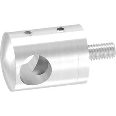 Feldmann Nerezový držiak prútovej výplne zábradlia - prútov pr.10 mm 50405-240A priebežný, na hranol, brus
