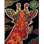 Colorvelvet - Włochy Velvet coloring page 47x35 Giraffe