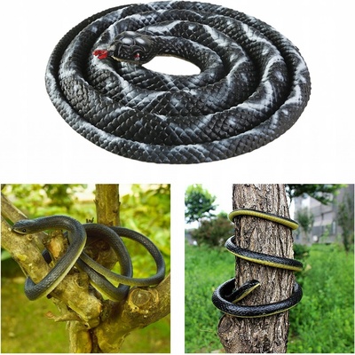 REALISTICKÁ FAKE SIMULACE HAD Z NA ZAHRADU ČERNÁ BÍLÁ 120 cm