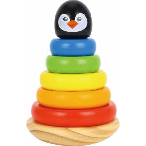 Tooky Toy Дървени рингове Tooky Toy - Пингвин (111447)