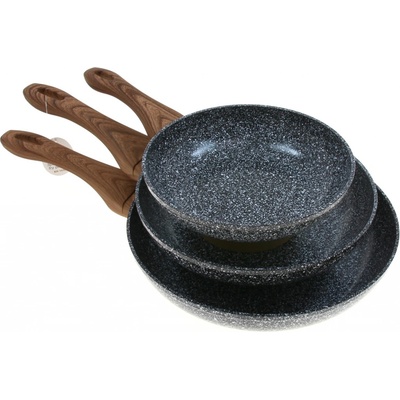 Kinghoff Sada troch panvíc Granit Wood KH-1030 20/24/28 cm