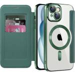 Techsuit Калъф за iPhone 15 Plus - SmartMag Book Case - Зелен (KF2351821)