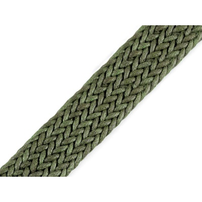Splétaný popruh šíře 32 mm zelená khaki 1 m