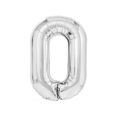 PartyPal Fóliové balónky stříbrné č. 0- 9 70cm Číslo: 0