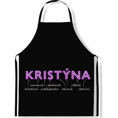 Impar Zástěra Ženská jména NEON Kristýna