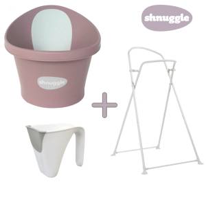 shnuggle Супер ОФЕРТА - Shnuggle Вана с ЦВЯТ ПО ИЗБОР + Стойка + кана за къпане Shnuggle Washy (SBP-BSM-EUR+SHN-BST-STRP+SHN-WASH-JBSM)