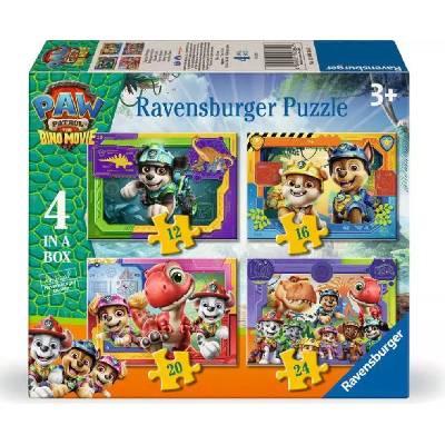 RAVENSBURGER Tlapková patrola Dinosauří film 4v1 12,16,20,24 dílků