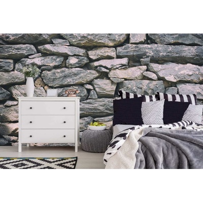 DIMEX ART Самозалепваща се флизелинова фототапета груба каменна стена 375 x 250 см