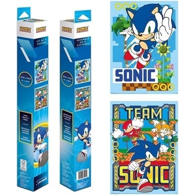 Set 2 plagátov Pyramid Sonic The Hedgehog - 52 × 38 cm