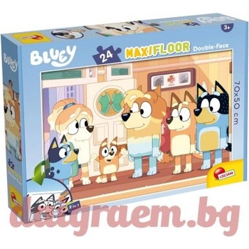 Lisciani Пъзел LISCIANI 99580 - 24 части - Bluey, Двулицев пъзел (LI99580)