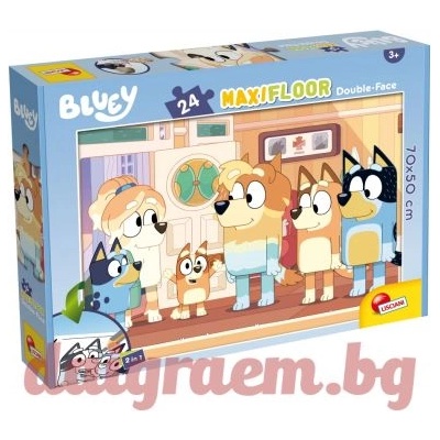 Lisciani Пъзел LISCIANI 99580 - 24 части - Bluey, Двулицев пъзел (LI99580)