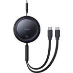 Baseus Разтягащ се USB-C към 2хUSB-C кабел - Baseus Bright Mirror 2-in-1 Retractable USB-C Cable PD 100W (P10318602111-00) (100 см) (P10318602111-00)