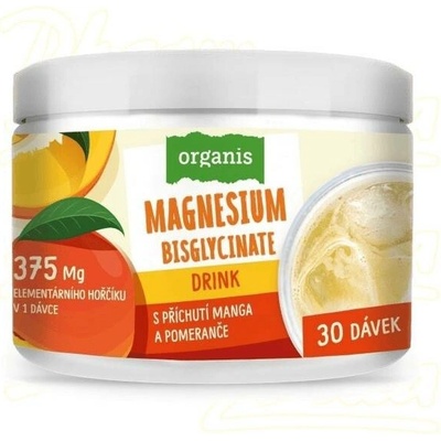 Organis Magnesium Bisgl.Drink mango a pomer.102 g