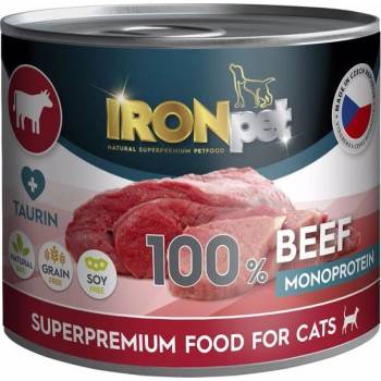 IRONpet Cat Beef Hovězí 100% Monoprotein 200 g