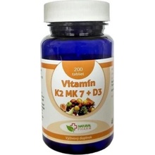 Natural Pharm Vitamín K2 MK-7 + D3 tabliety 200 ks