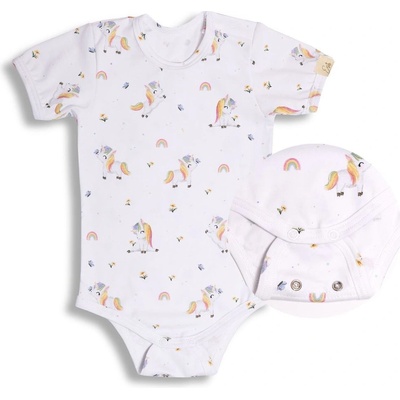 ESITO Rostoucí bodyčko pro miminka KR Unicorn bílá