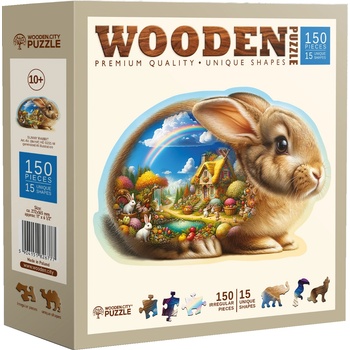 Wooden City - Puzzle Sunny Rabbit wooden - 150 piese