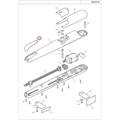 570MASC000X03 přední šedý kryt pro RAY4000/24, Revo2224