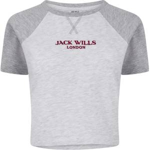 Jack Wills Тениска Jack Wills Women's JW Pop Graphic Oversized T-Shirt - Grey Marl