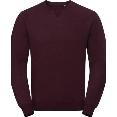 Unisex Sweatshirt Authentic Melange Sweat Russell tmavočervená