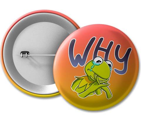 MemeMerch placka Crying Kermit