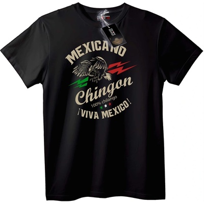 NOONEBRAND Тениска Mexicano Chingon Да живее Мексико - XS, White