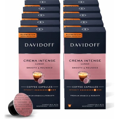 Davidoff Crema Intense Lungo hliníkové kapsule do Nespresso 10 ks