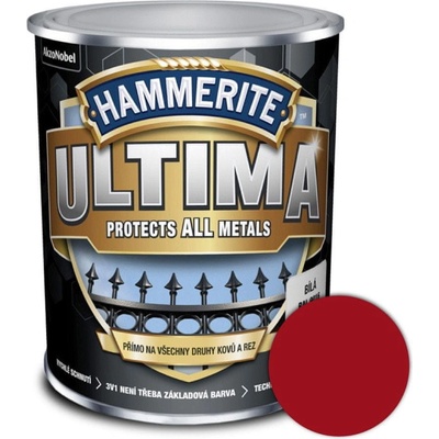 HAMMERITE ULTIMA 3v1 Červená RAL3003 lesklá,0,75L
