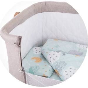 Chipolino Спален комплект за мини кошара Chipolino - Небе, Мента (KOSCLOSET019MISK)