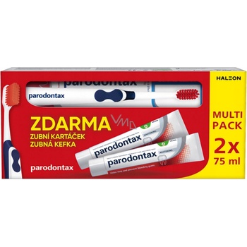 Parodontax Whitening 2 x 75 ml + Gentle Clean Extra Soft zubná kefka