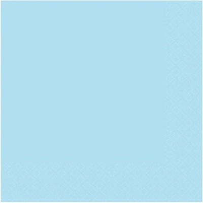 Amscan Servítky papierové svetlo modré Clear Sky 33x33cm 20 ks