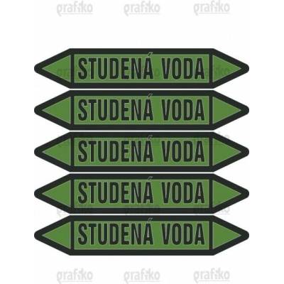 Grafiko | Studená voda - Materiál fólie s ochrannou laminací, Rozměr aršík 5ks šipka 350x52mm
