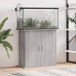 vidaXL Поставка за аквариум, сив сонома, 81x36x73 см, инженерно дърво (833605)