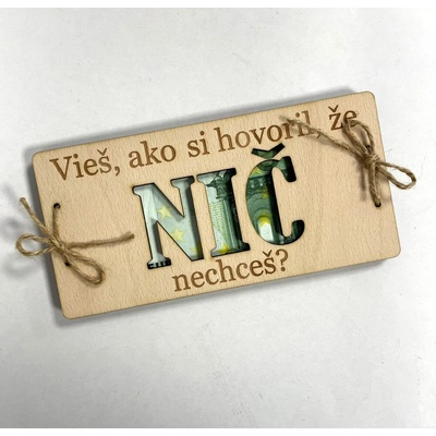 Drevené prianie NIČ
