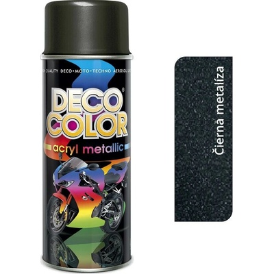 Deco Color Acryl Metallic 400 ml - čierna metalíza