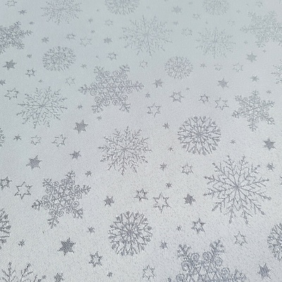 Dekorační jednobarevná látka VLOČKY MIX ŠEDÉ šíře 320 cm