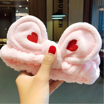 HARAHU Козметична лента за глава Сърце - Розова kp7857 (7857)