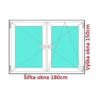 Soft Dvojkrídlové plastové okno 180x150 cm, O+OS
